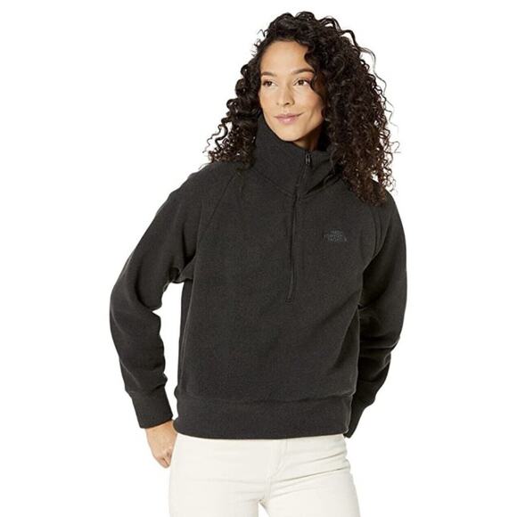 The North Face Women's City Standard Black Micro Fleece 1/4 Zip Jacket - Picture 1 of 5